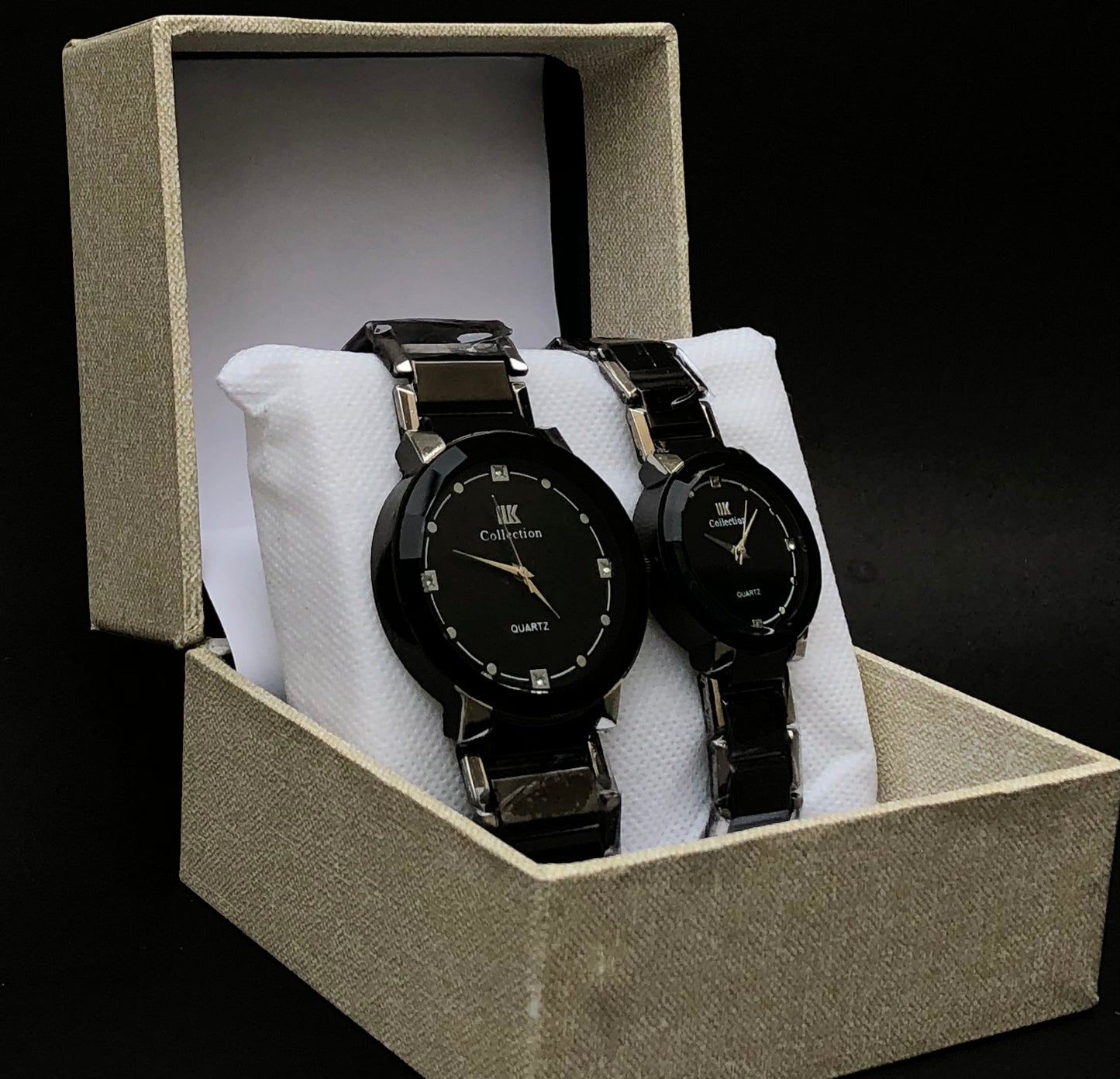 Classic Black Couple Watch Set