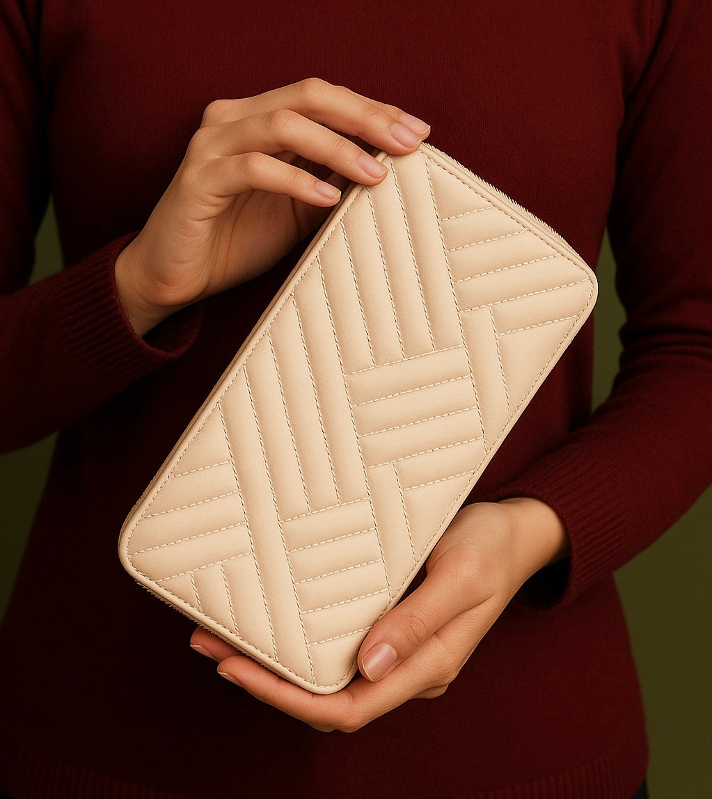 Quilted Zip Wallet