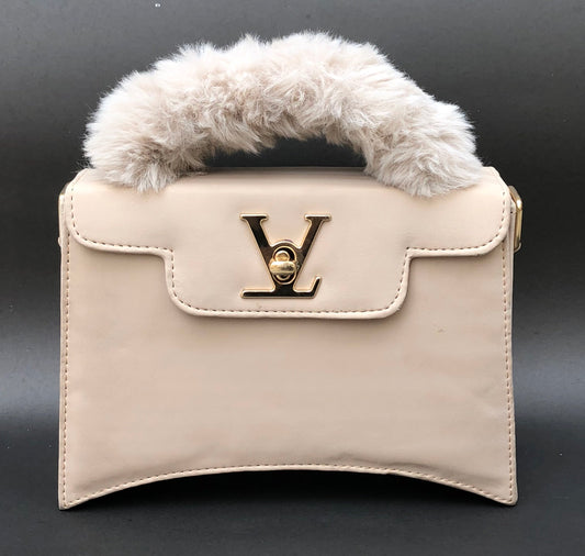 Faux Fur Handle Bag
